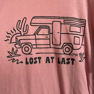 Old Navy Rose Pink T Lost At Last Soft Washed Men's XXXLT Short Sleeve Tee